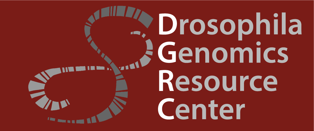 Red rectangle with stylized DNA and the words